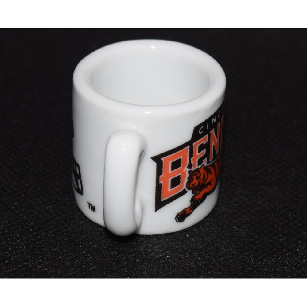 Vintage NFL Cincinnati Bengals Mini Mug White Orange Excellent Helmet Tiger Logo - Picture 4 of 7